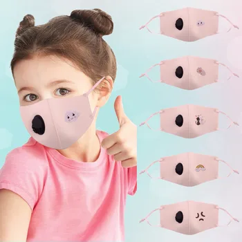 

Respirator Mask For Kids Children Reusable Washable Cotton Face Cover Kawaii Cartoon Adjustable Mouth Mask Masque Enfant Lavable