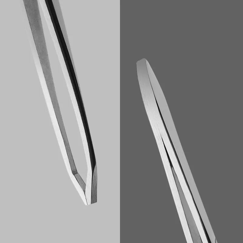 Eyebrow Tweezer Clip for Trimming Face Hair Removal Tools Stainless Steel Slant Tip Flat Tip