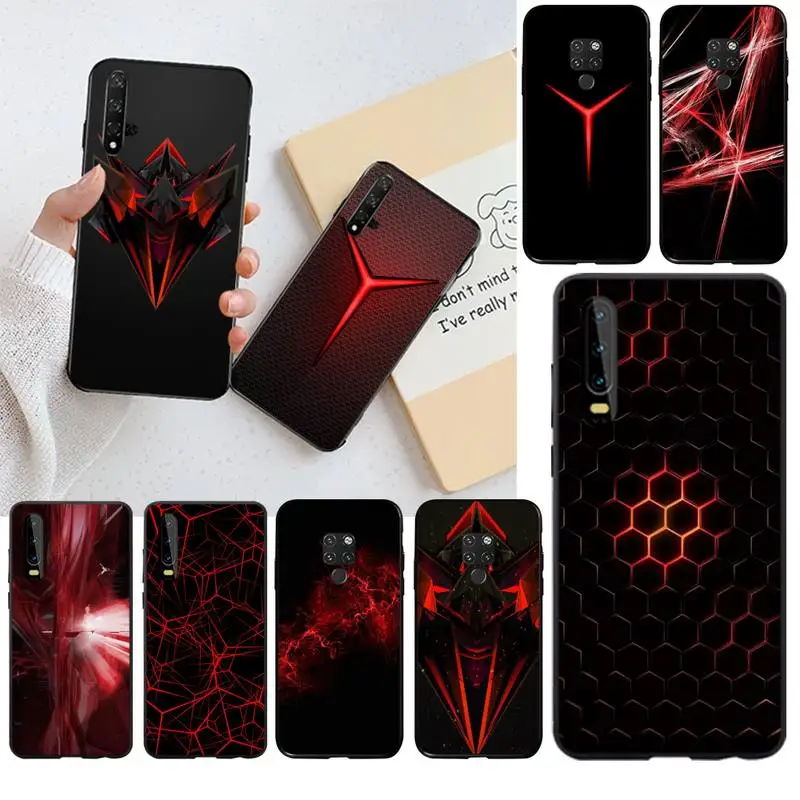 Абстрактный Красный игровой Мягкий силиконовый чехол из ТПУ для Huawei P40 P30 P20 lite Pro
