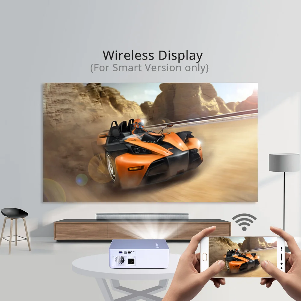  BYINTEK MOON K20 1920*1080 Full HD Smart Android Wifi support AC3 300inch LED Video Projector with  - 4000330820899
