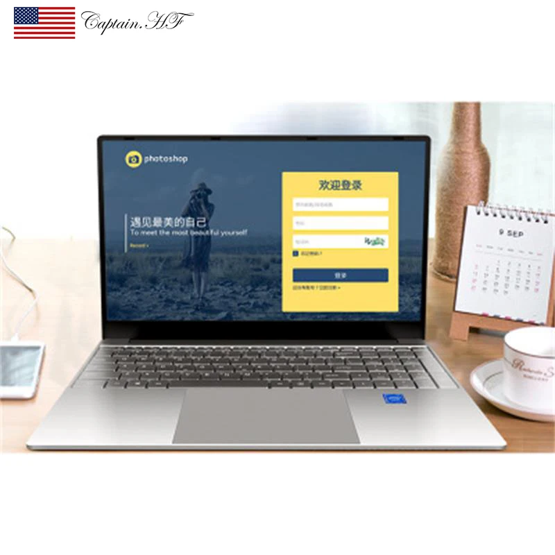 

US Captain Laptop Core i7 Notebook 15.6-inch high-definition Gaming Laptops With Windows 10 8GB RAM 256GB SSD Business Study