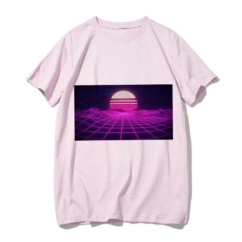 4346-pink Новинка, розовая Женская одежда, эстетика vaporwave Art, Harajuku, винтажная мода, уличная одежда, спортивный костюм, индивидуальная женская футболка - Цвет: 4346-pink