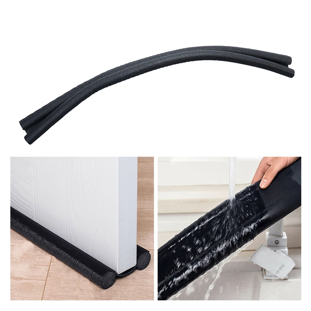 

Soundproof Twin Door Draft Stopper Weather Stripping Noise Blocker Window Breeze Blocker Adjustable Door Sweeps 36.61inch Black