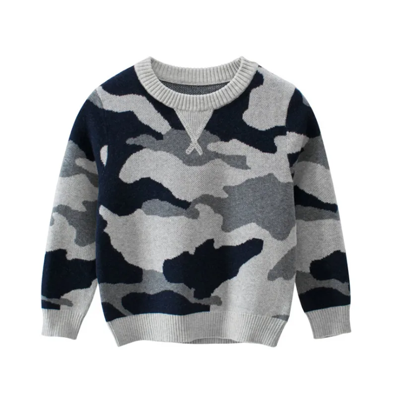 

Boys Casual camouflage Sweater Children Long-sleeve Pullovers Winter Baby Sweater Kids Cotton Clothes Toddler Boy Tops