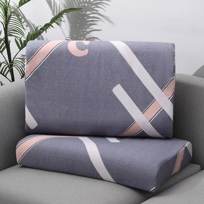 

S/L 35Styles Tree Flower Fruit Heart Geometry Print Zippered Latex Pillowcase Cotton Contour Memory Rebound Pillow Cover