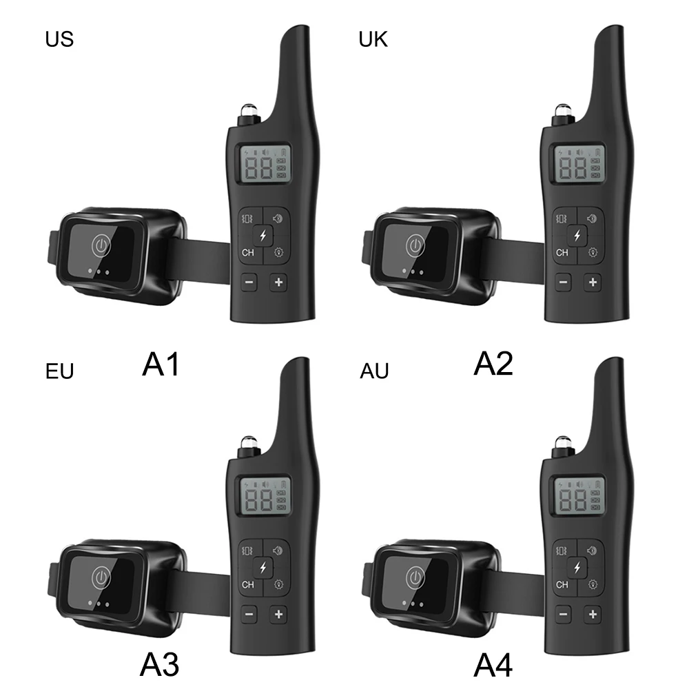 Electric Dog Training Collar Pet Remote Control Waterproof Rechargeable with LCD Display for All Size Bark-stop Collars 800m