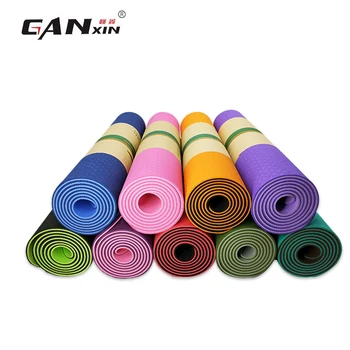 

yoga mat 6mm TPE Yoga Mat with Position Line Non Slip Carpet Mat For Beginner Foldable Environmental Fitness Gymnastics Mats