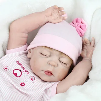 

Realistic Baby Sleeping Doll 55cm Girls Newborn Dolls Handmade Silicone Reborn Dolls Toys Soft Vinyl Clearance Sale