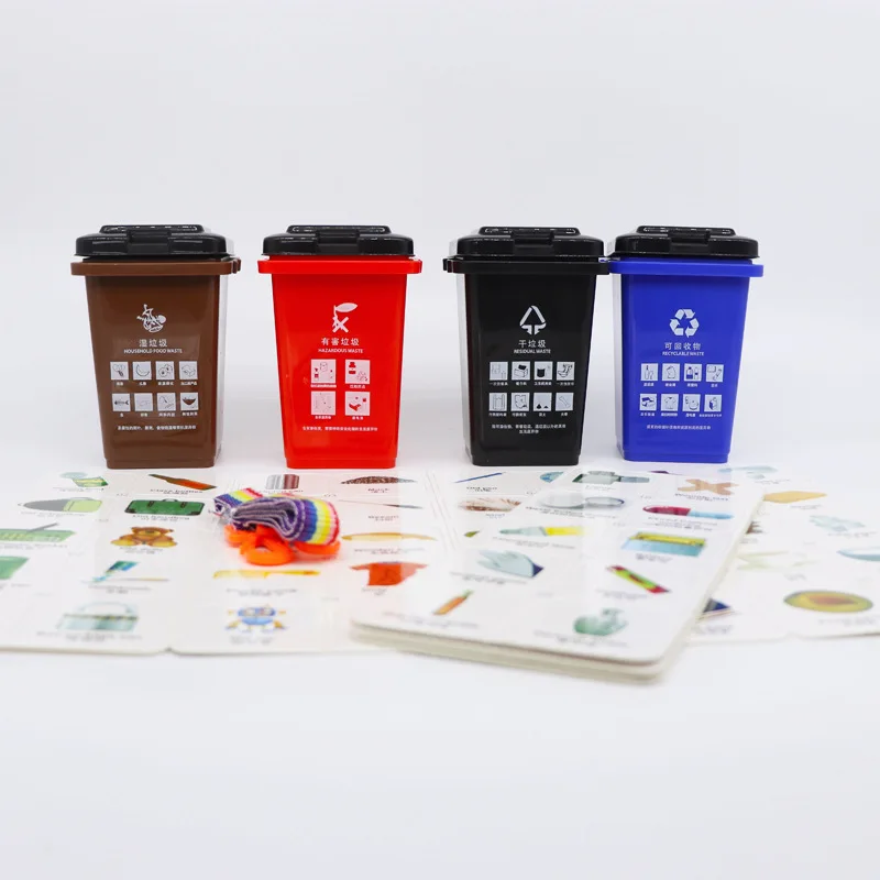 

Douyin Shanghai Children'S Educational Toy Garbage Compartmental Table Game Garbage Can Card Poker Intelligence Competition