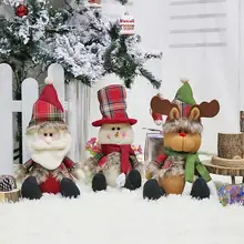 Jouet en peluche de noël complet pour décoration, Mini père noël, Elk, bonhomme de neige, broderie exquise