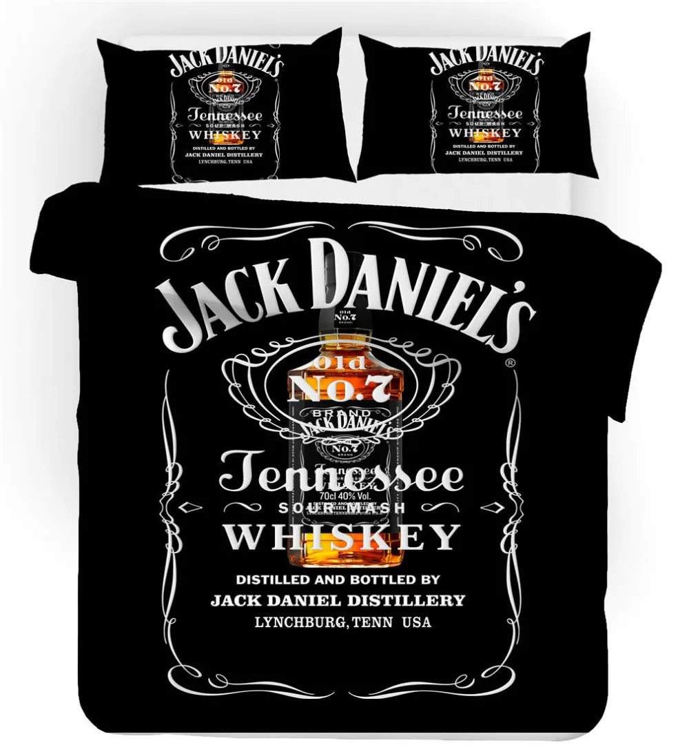 Musolei Jack Daniels 3D комплект постельного белья, пододеяльник королевского размера, пододеяльник, пододеяльник, набор вина, бренди, Текстиль для дома, кровати Q39