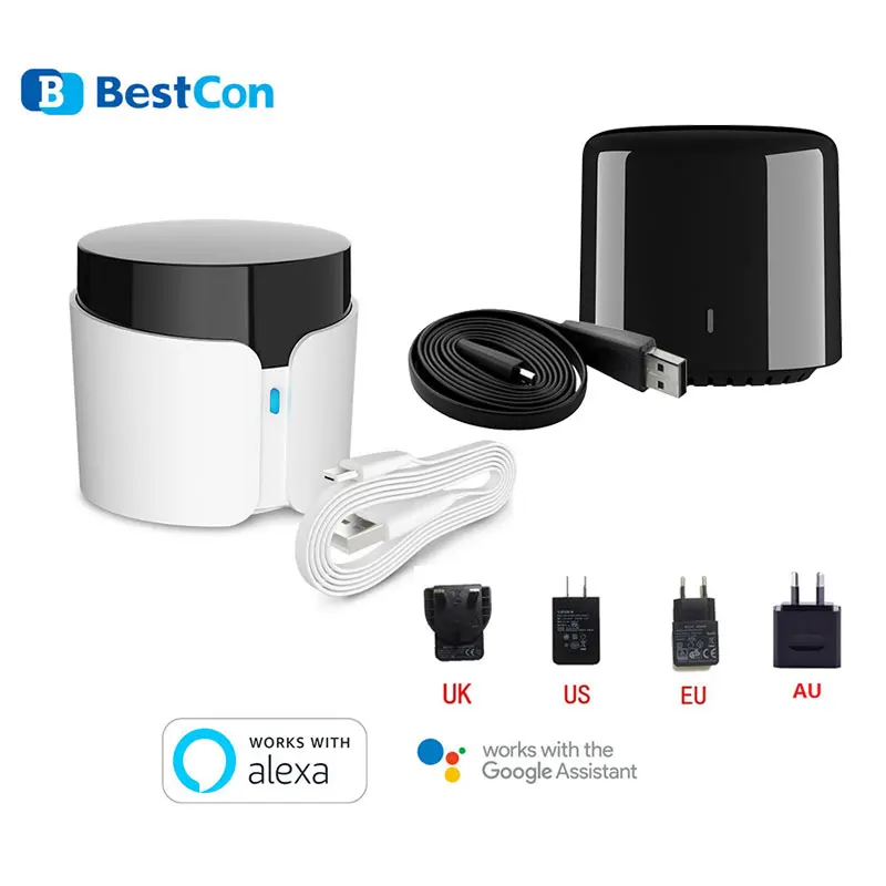 Broadlink Bestcon RM4C mini pro IR RF Remote Control Universal Wifi Compatible Alexa Google Assistant For TV | Электроника