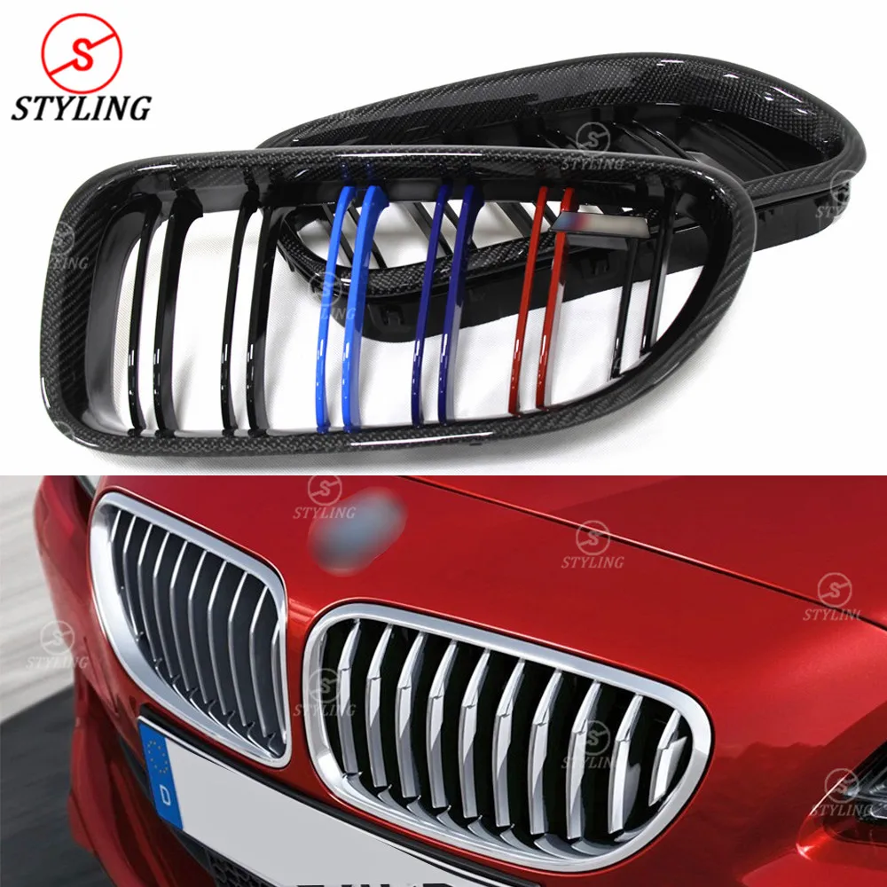 Гриль из углеродного волокна для BMW F06 F12 F13 M6 & 6 серии передний бампер решетка губ