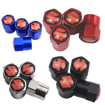 

4pcs Metal Car Wheel Tire Valves Tyre Air Caps case For Suzuki Swift SX4 Jimny Ignis Alto Samurai Baleno Grand Accessories