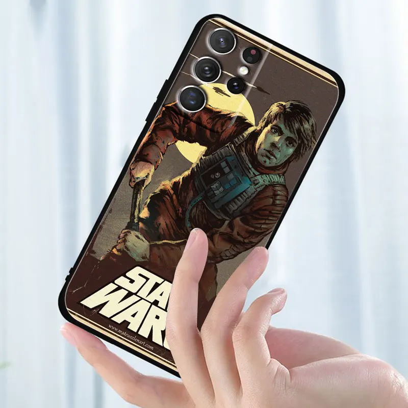 Star Wars hero battle For Samsung Galaxy S22 S21 Ultra S20 FE Lite S10 S9 S8 Plus 5G Silicone Soft Black Phone Case kawaii phone case samsung