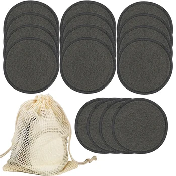 

16pcs Reusable Makeup Remover Pads for Mascara Eye Shadow Lipstick Foundation Removal Daily Facial Cleansing Wipes