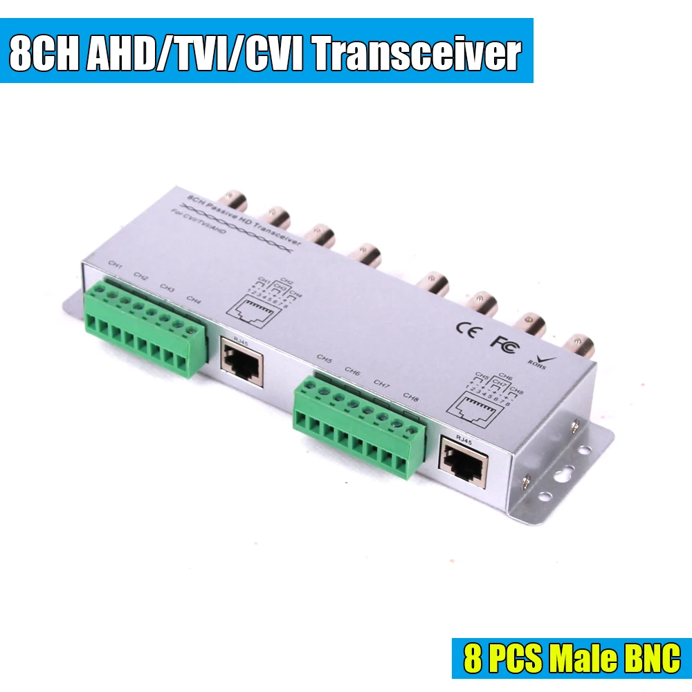 8ch пассивный видео Balun Bnc для Utp Rj45 Cat5 камера Dvr трансивер|bnc to utp|bnc tobnc bnc |
