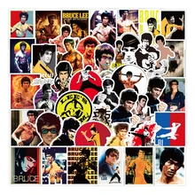 

50PCS Bruce Lee Kung Fu Master Stickers Martial Arts Refrigerator Computer Skateboard Guitar Mobile Phone Laptop Children's Toys