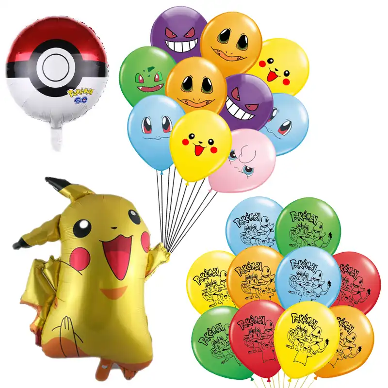 cartoon pikachu balloons poke mon pokemon go expression ballons