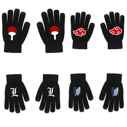 Anime ONE PIECE Logo Touch Screen Glove Five-finger Cotton Warm Student Children's Winter Work Gloves Gift