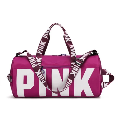 Тренировочная сумка для женщин и мужчин, водонепроницаемая сумка для упражнений, фитнеса, путешествий, розовая сумка на плечо, Большая вместительная спортивная сумка для спортзала, Новинка - Цвет: Purple D