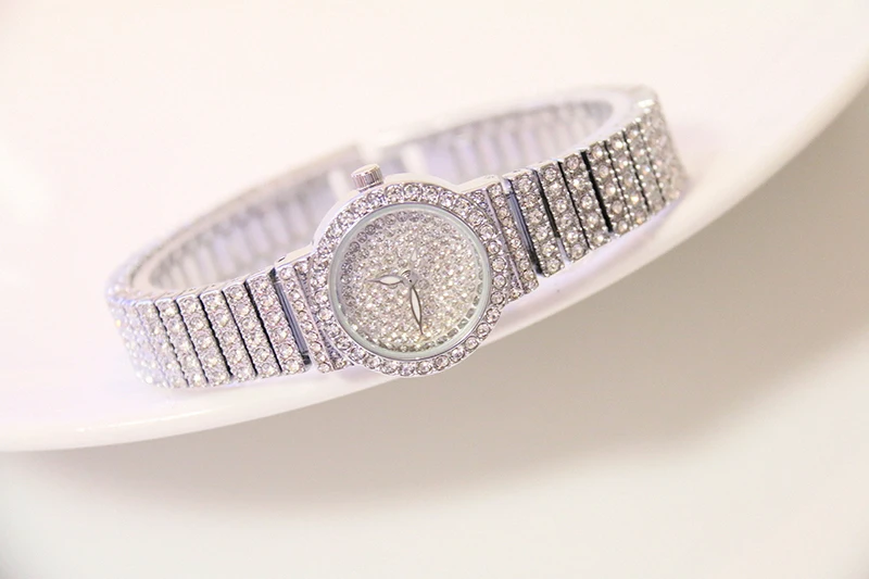 Full Diamond Quartz Women Silver Watches Luxury Brand Crystal Square Female Wristwatch Rhinestone Ladies Clock Montre Femme 2020