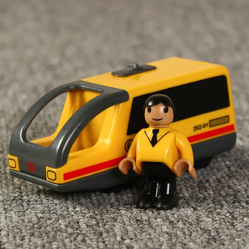 Kids RC Electric Train Set Locomotive Magnetic Train Diecast Slot Toy Fit for Wooden Train Railway Track Toys for Children Gifts 15