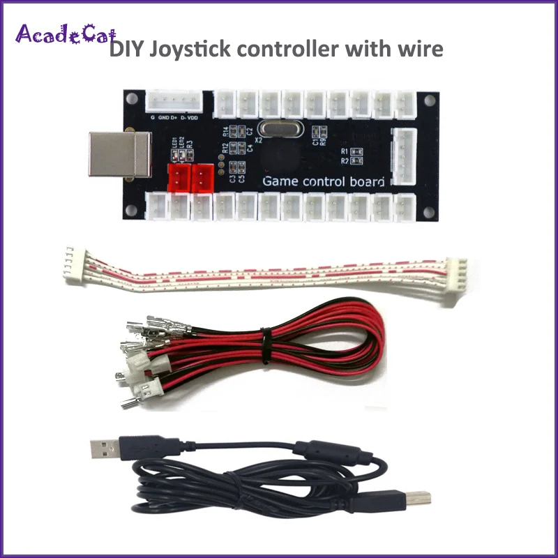Нулевая задержка DIY аркадные наборы PC игра USB джойстик контроллер-кодировщик с светодиодный провод MAME/PC боевой джойстик Raspberry Pi наборы - Color: KITS 2