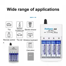 

Reusable Battery Practical Portable White Rechargeable Battery Charger Set for Microphone Battery Battery Charger