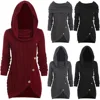 Plus Size Fashion Harajuku Knitted Tops Hoodies Buttons Hooded Tunic Tops Blouse Women's Sweatshirt Long Sleeve Winter Pullovers ► Photo 1/6