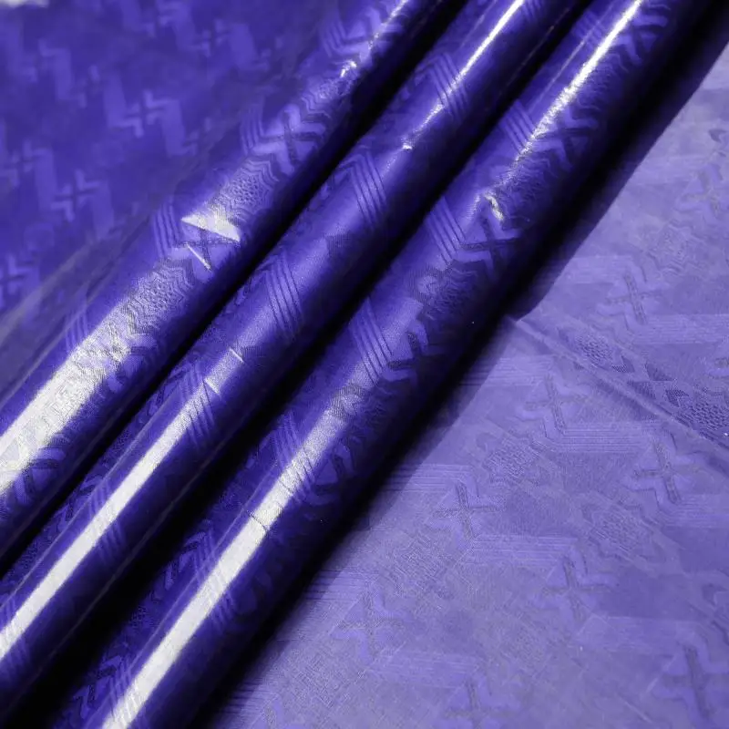 Голубая кружевная фабричная новейшая морская парча ткань хлопок Базен riche африканская Базен riche ткань высокого качества 5 ярдов