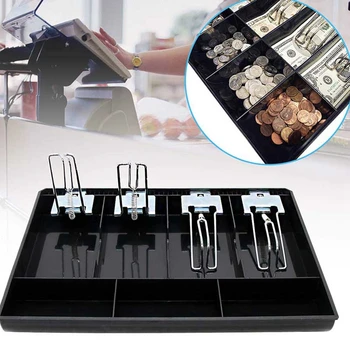 

HLZS-Hard Case Clip Cash Register Box New Classify Store Cashier Coin Drawer Box Cash Drawer Tray Money Counter Case