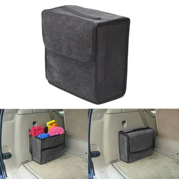 

Holder Car Storage bag Universal Interior Trunk Organizer Wool Felt Gray 1pc