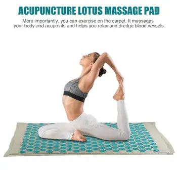 

Lotus Spike Massage Pads Rug Acupressure Acupuncture Mat Pillow Back Neck Stress Relief Yoga Cushion Massager Relaxation Pad