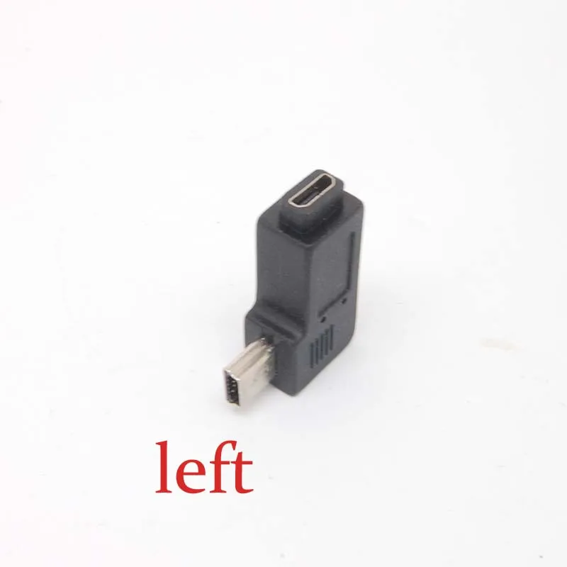 Мини-usb тип A папа к Micro usb B Женский 90 градусов правый/левый угол адаптера