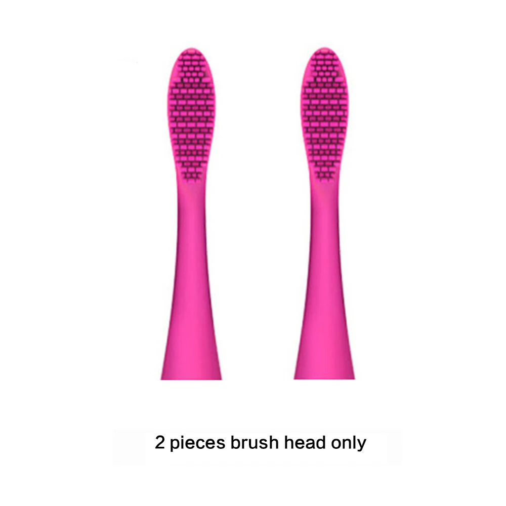 rr brush head only Silicone Adult Sonic Wave Toothbrush Oral Care Dental Tool USB Rechargeable Lazy Tooth Brush Quickly Clean Teeth - Цвет: rr brush head only