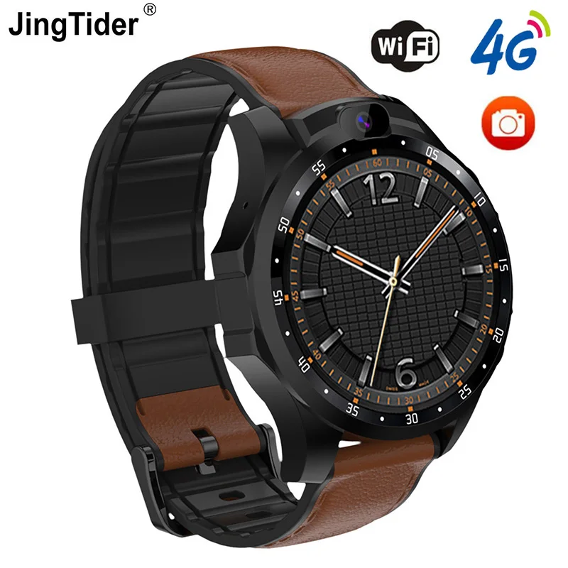 JingTider V9 4G Smart Watch MTK6739 Quad Core 3GB+32GB 1.6 inch Smartwatch 800mAh Dual 5.0MP Camera GPS Bluetooth Android 7.1 OS
