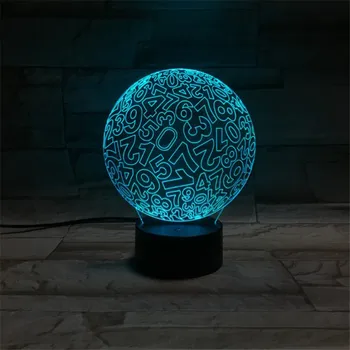 

Ball 3D LED Night Light Creative Lamp Home Decoration Round Lampara Baby Kid Gift Bedroom Bedside Lighting RGB Touch Remote Lamp