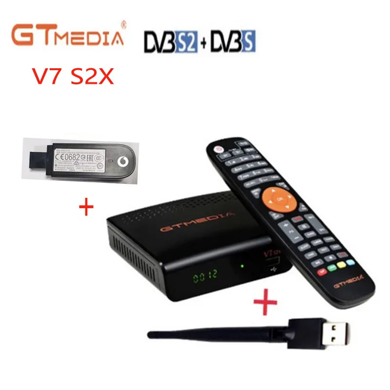 20 шт. GTMEDIA V7 S2X дополнительно 3G или Wi-Fi DVB-S2 HD PowerVU спутниковый приемник DVB-S/S2/S2X AVS +