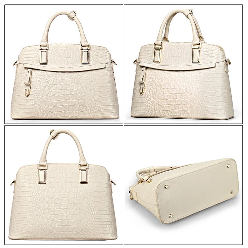  Qiwang Crocodile Ladies Hand Bags 2019 Elegant Top-handle Bag Women Handbag Designer Brand 100% Gen - 32412033525
