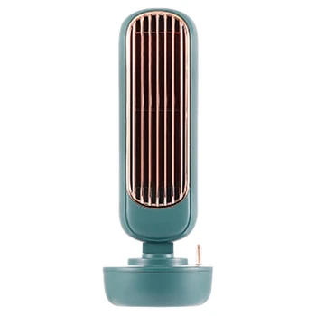 

Leafless Fan USB Rechargeable Tower Humidifying Small Fan Super Silent for Dormitory Office Home