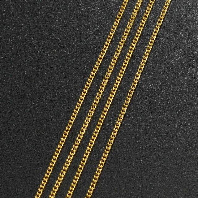 10m/lot Gold Rhodium Metal Plated Necklace Chains For DIY Brass Bulk Necklace Chain Jewelry Making Materials Handmade
