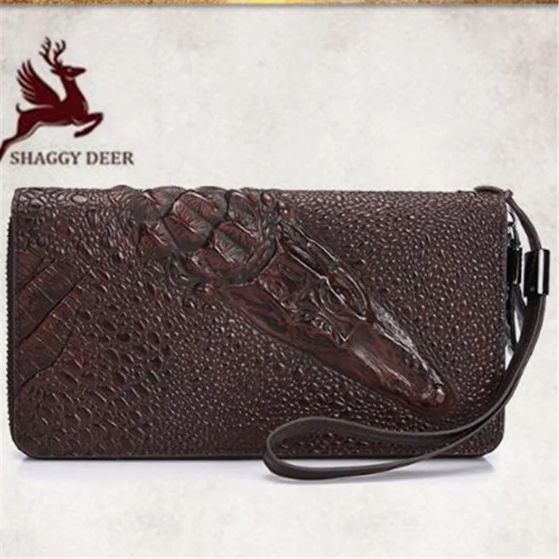 

High quality genuine leather business men Wallet alligator pattern fashion first layer leather long Wallet