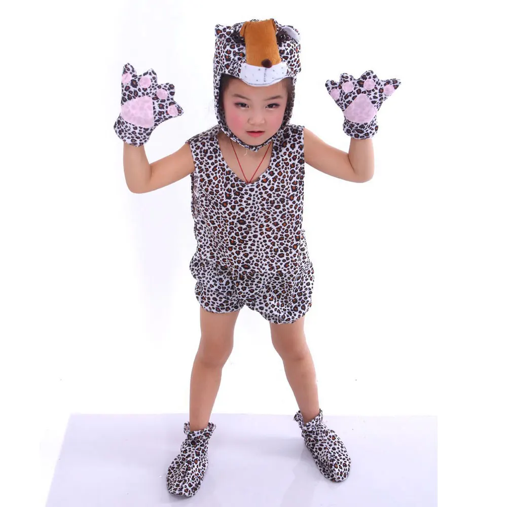 Umorden Cartoon Animal Leopard Costumes Performance Clothes Jumpsuits Children's Day Halloween Costume for Children Kids Umorden Cartoon Animal Leopard Costumes Performance Clothes Jumpsuits Children's Day Halloween Costume for Children Kids
