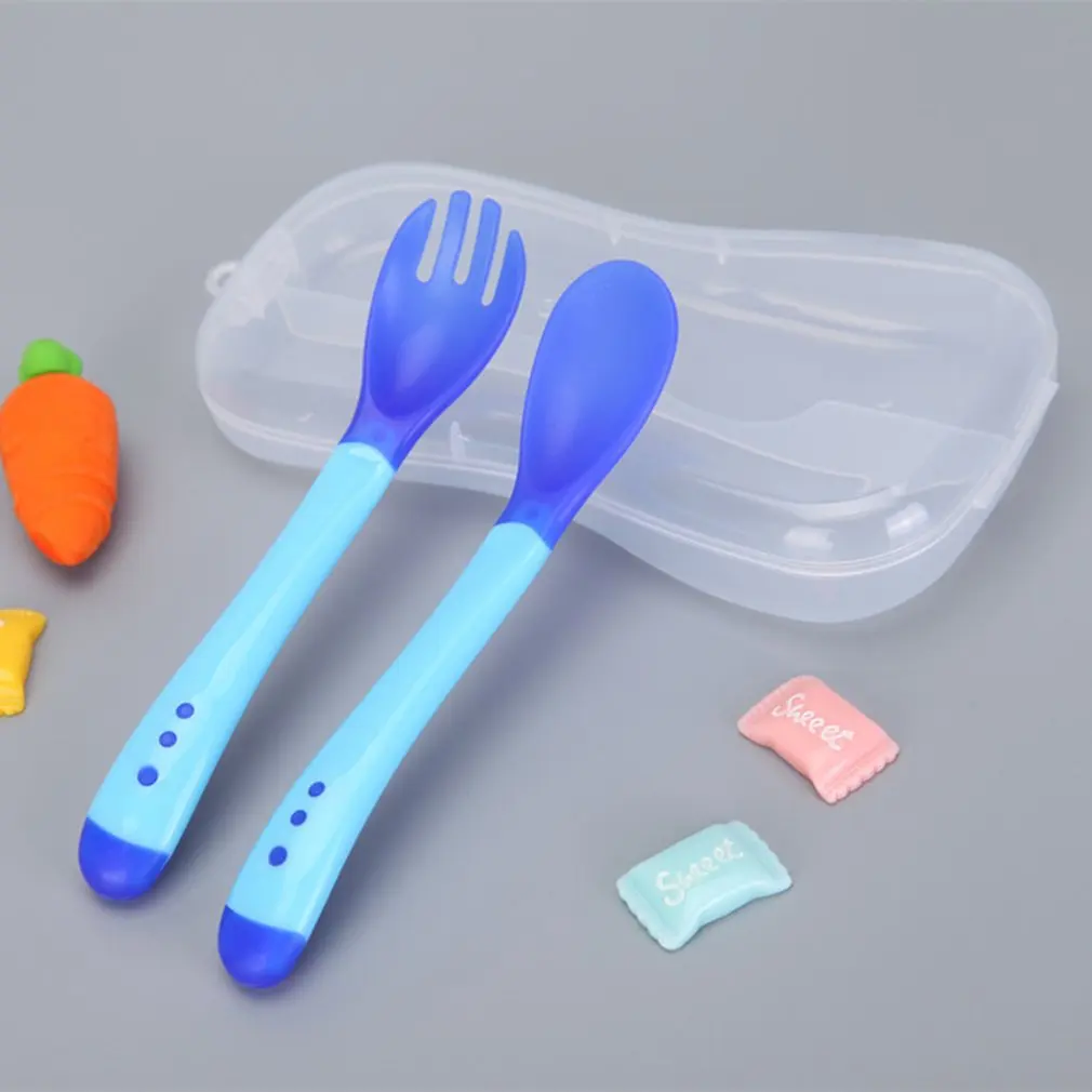 1 шт. столовые приборы для кормления детей безопасная силиконовая ложка вилка с