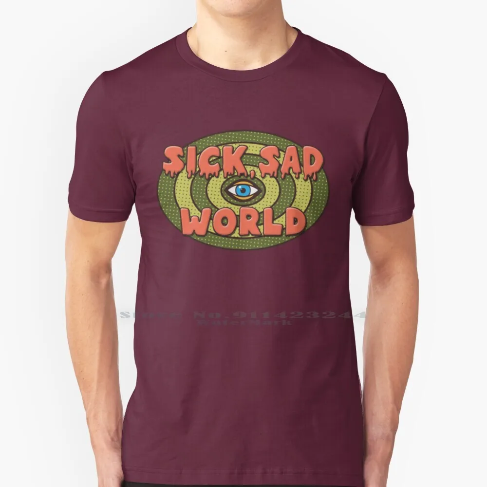 Questa Maglietta Sick Sad World Cotton 6Xl Mordendorffer Mtv Cartoon Black Humor 80S 90S 80S Tvv 90S Beavis E Butthead Sick Sad