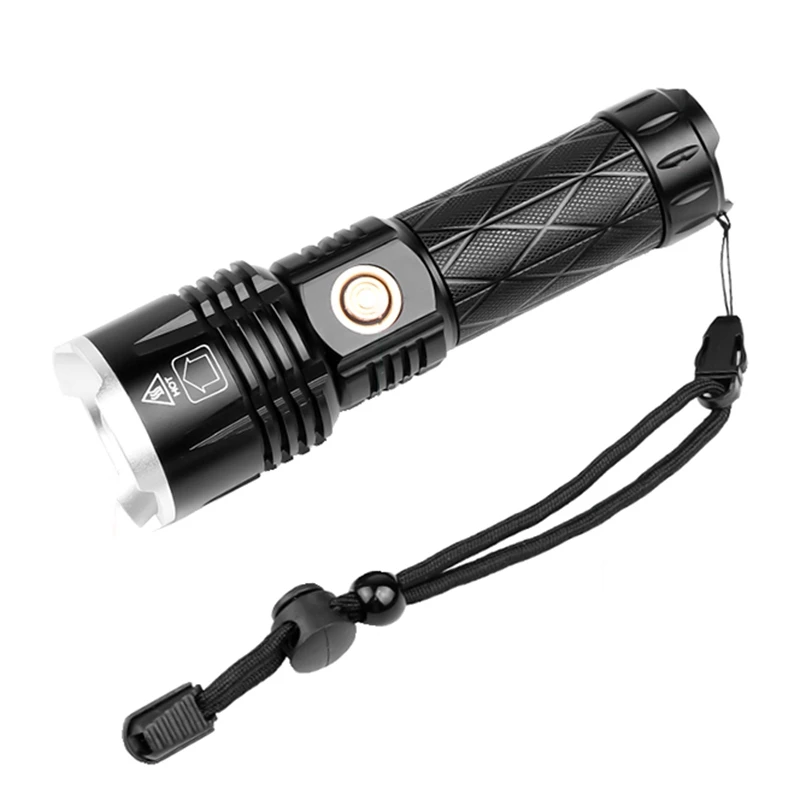 

XHP90 LED Flashlight Adjustable Zoom Waterproof Camping Flashlights Outdoor Portable Lights Lighting