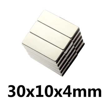 

10/20/30PCS 30x10x4 block Powerful N35 Magnets Super Sheet Permanent Magnetic 30x10x4 mm Strong Neodymium Magnet 30*10*4mm