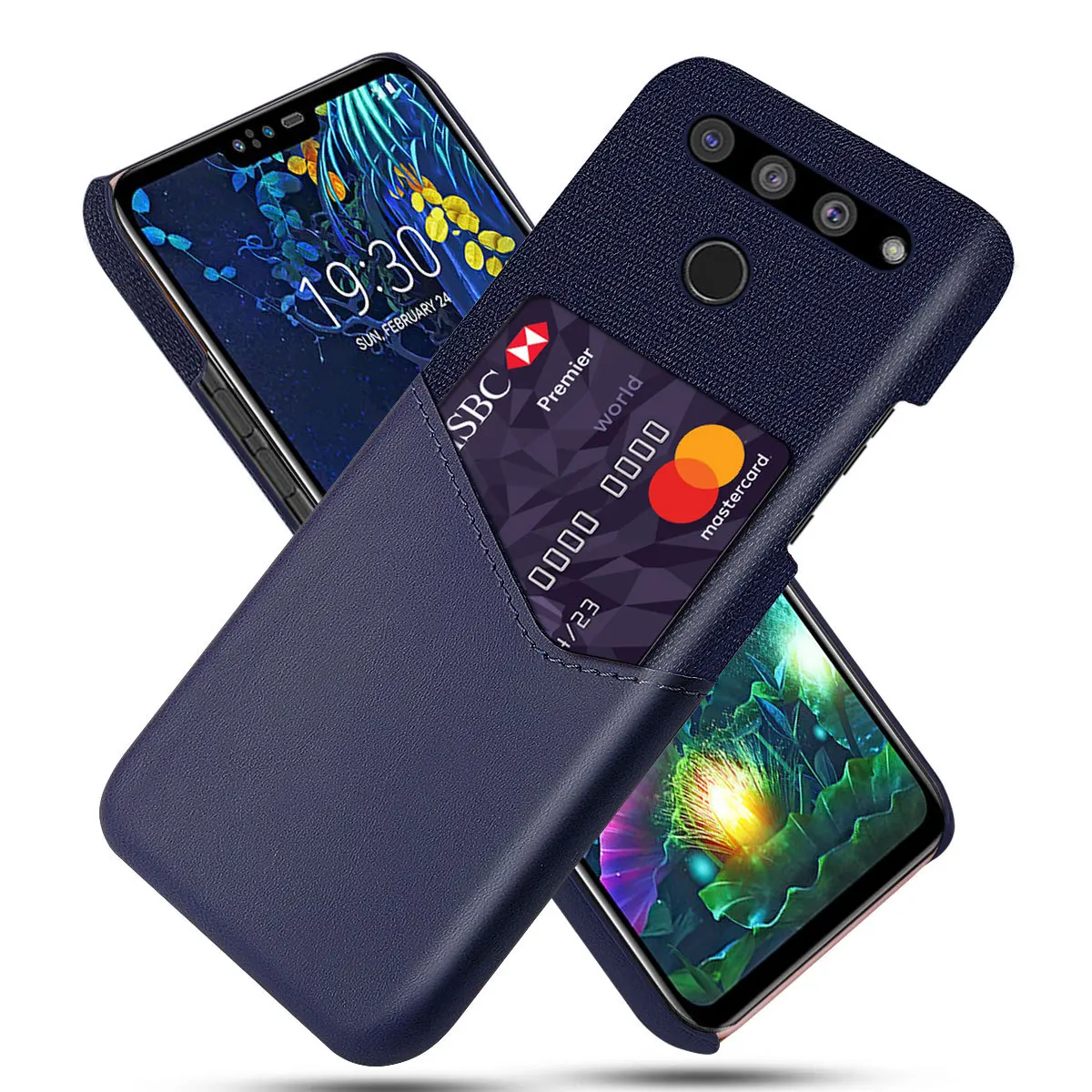 DCK кожа жесткая ткань с картой Защитные чехлы для телефонов LG V50 ThinQ V40 V30 V20 V10 тонкий гибридный жесткий чехол для телефона