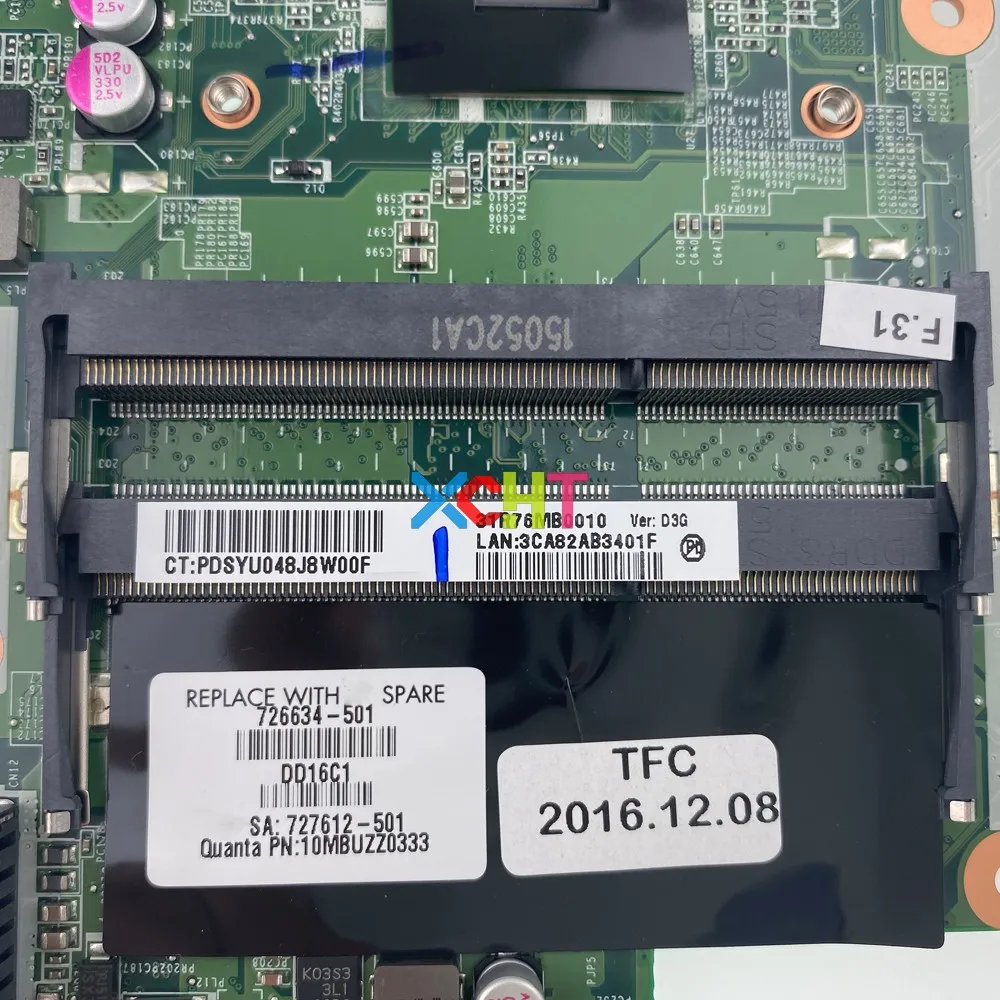 726634-501 726634-001 для hp 17Z-E000 17Z-E100 w A6-5200M cpu w 1G видеокарта материнская плата для ноутбука протестированная материнская плата